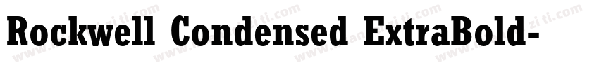 Rockwell Condensed ExtraBold字体转换